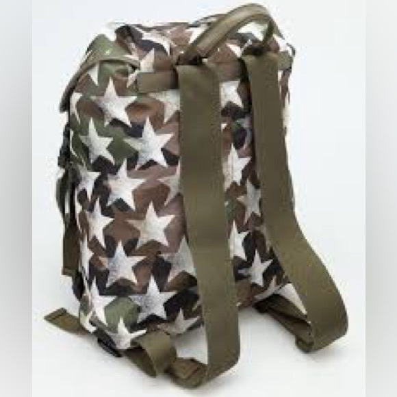 Valentino Camustars Nylon Backpack with Camouflage & Star Print - Picture 3 of 4
